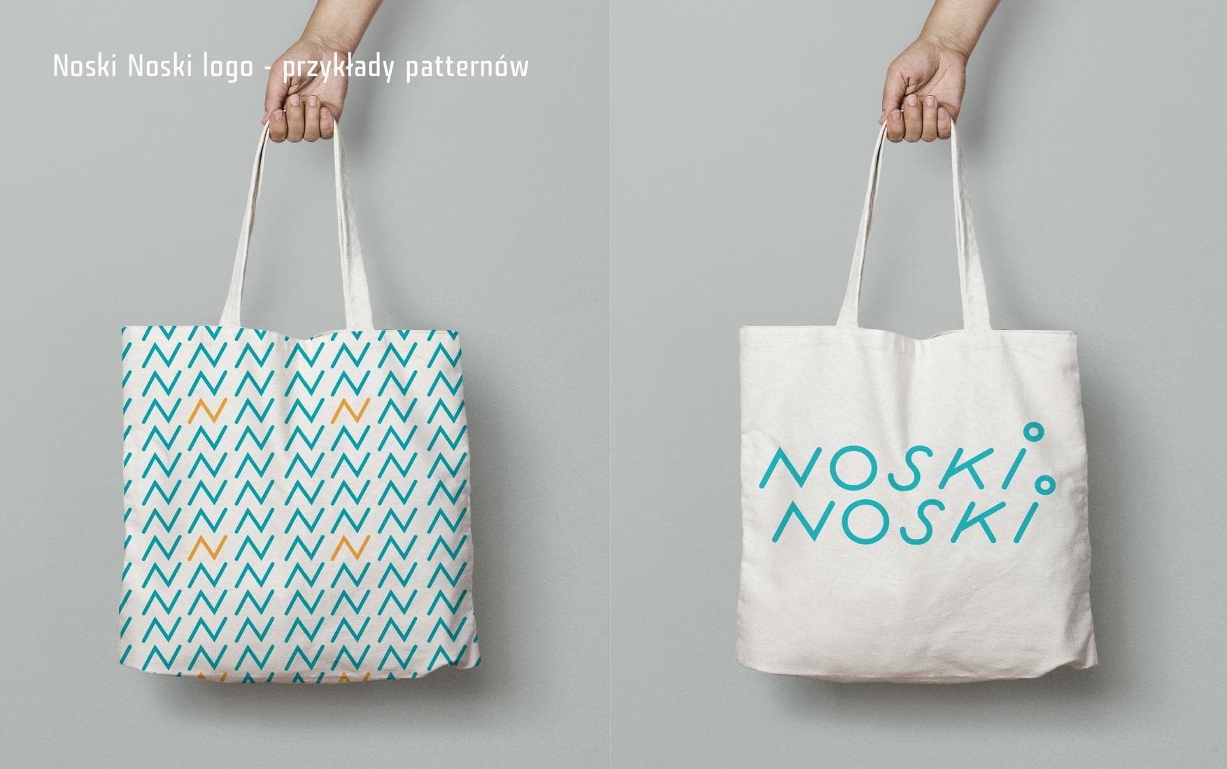 Pattern Noski Noski na bawełnianej torbie — mockup 2015.